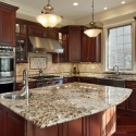 Kitchen with granite island