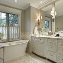 Master bath with marble counter