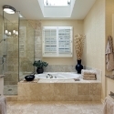 Luxury master bath with skylight